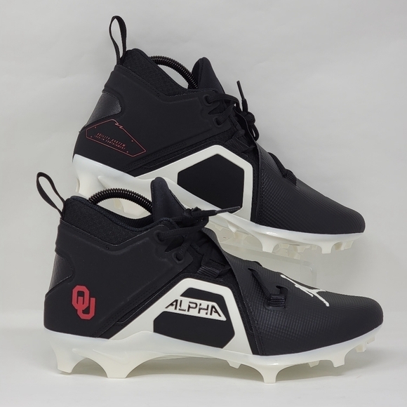 Nike Jordan Alpha Menace Pro Oklahoma OU Mens Size 10.5 W Cleats DH3368-004 New - Picture 1 of 10